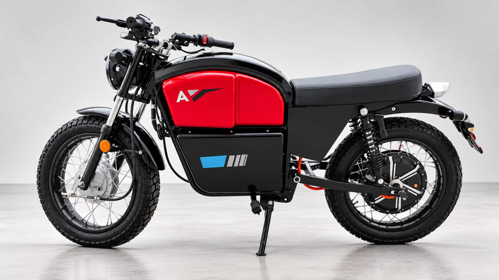 E-Cafe Racer Urban Motorcycle Red